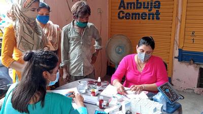 Medical camps are being held in all colonies and health staff and ambulances have also been kept on standby here. (HT file)