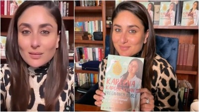 Kareena Kapoor is flawless as she launches Pregnancy Bible in ₹1k backless print top (Instagram) Kareena Kapoor is flawless as she launches Pregnancy Bible in ₹1k backless print top (Instagram)