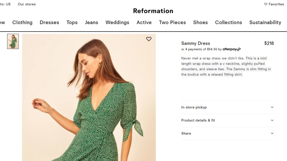 The Sammy Dress.(thereformation.com)