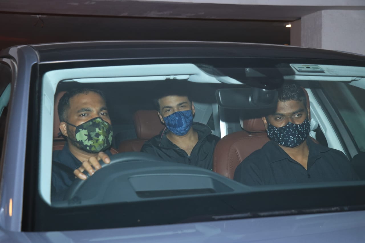 Karan Johar snapped outside his home. Karan Johar snapped outside his home.