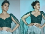 Madhuri Dixit in  <span class='webrupee'>₹</span>2 lakh futuristic-traditional lehenga is back in action and how
