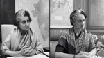 Side-by-side photos of Indira Gandhi and Lara Dutta. Side-by-side photos of Indira Gandhi and Lara Dutta.