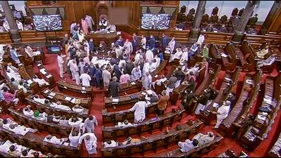 A view of the Rajya Sabha during the Monsoon Session of Parliament, in New Delhi, on Wednesday, August 11. (PTI) A view of the Rajya Sabha during the Monsoon Session of Parliament, in New Delhi, on Wednesday, August 11. (PTI)