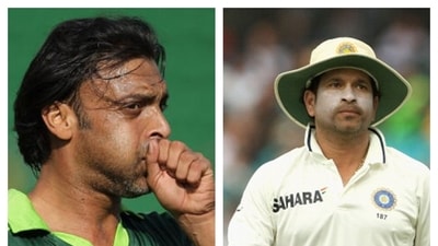 Shoaib Akhtar and Sachin Tendulkar collage. (File)