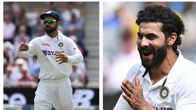 Virat Kohli and Ravindra Jadeja collage. (File) Virat Kohli and Ravindra Jadeja collage. (File)