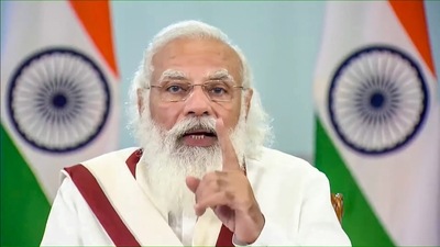 Prime Minister Narendra Modi will also participate in ‘Atmanirbhar Narishakti Se Samvad’ at 12:30pm. (PTI) Prime Minister Narendra Modi will also participate in ‘Atmanirbhar Narishakti Se Samvad’ at 12:30pm. (PTI)