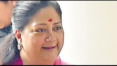 BJP leader Vasundhara Raje. (HT archive) BJP leader Vasundhara Raje. (HT archive)