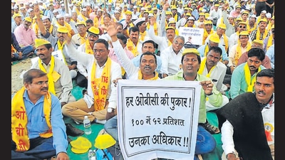 An OBC rally at Azad Maidan , in 2019. In Maharashtra, 346 castes get 19% OBC reservation, while another 8% reservation has been notified for 30-plus castes under three sub-categories of OBCs. (HT File) An OBC rally at Azad Maidan , in 2019. In Maharashtra, 346 castes get 19% OBC reservation, while another 8% reservation has been notified for 30-plus castes under three sub-categories of OBCs. (HT File)