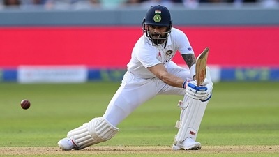 Captain Virat Kohli bided his time but appeared in control as he and Rahul added another century-plus stand for India. (Getty) Captain Virat Kohli bided his time but appeared in control as he and Rahul added another century-plus stand for India. (Getty)