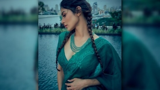 She captioned the post, "Magic exists. Who can doubt it, when there are rainbows and wildflowers, the music of the wind and the silence of the stars? It is such simple yet such extraordinary lives we live….."(Instagram/@imouniroy)