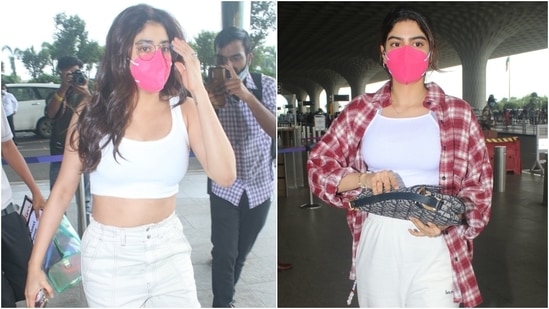 In Pics: Janhvi Kapoor and Khushi Kapoor slay airport fashion in uber ...