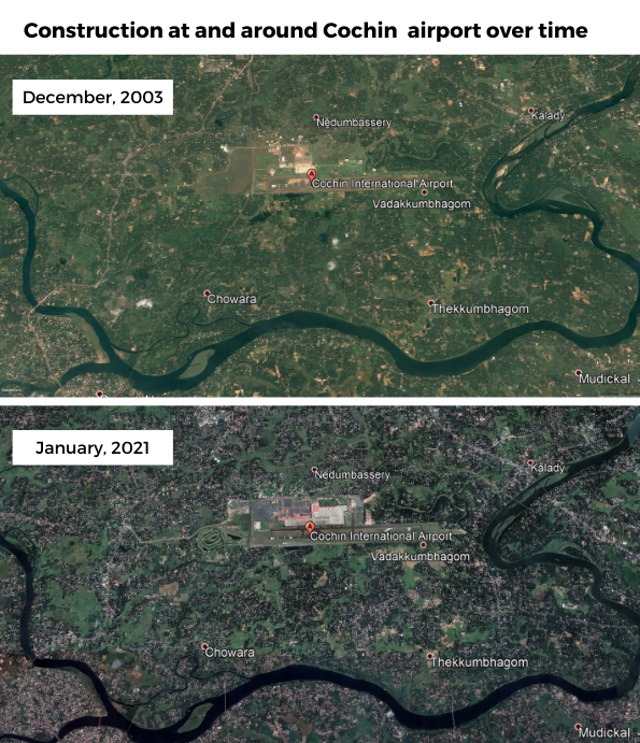 Where the airport has been built, there used to be paddy fields at one point of time, where flooding was a boon rather than a bane. Where the airport has been built, there used to be paddy fields at one point of time, where flooding was a boon rather than a bane.