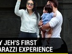 Amid name controversy, Kareena &amp; Saif spotted with son Jeh at Randhir Kapoor's Mumbai home