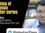 Nitin Vijay speaking at Education Founder Series