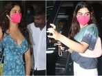 Sridevi and Boney Kapoor's daughters, Janhvi Kapoor and Khushi Kapoor, were snapped at the airport today. The Kapoor siblings, as always, served sartorial goals in their comfy ensembles. You should definitely take notes. (Varinder Chawla) Sridevi and Boney Kapoor's daughters, Janhvi Kapoor and Khushi Kapoor, were snapped at the airport today. The Kapoor siblings, as always, served sartorial goals in their comfy ensembles. You should definitely take notes. (Varinder Chawla)