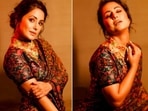 Recently, the ever so stylish Hina Khan, took to her Instagram handle to share a few pictures of herself in a vintage saree.(Instagram/@realhinakhan)
