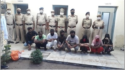 The accused in the custody of Panckula police on Friday. (HT photo)