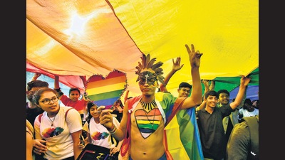 A pride march in Mumbai in 2019, the year after Section 377 was read down by the Supreme Court, finally decriminalising homosexuality. (HT File Photo) A pride march in Mumbai in 2019, the year after Section 377 was read down by the Supreme Court, finally decriminalising homosexuality. (HT File Photo)