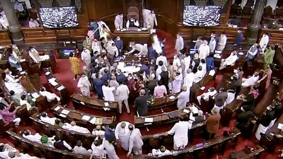 The Opposition denied these contentions, and blamed the government for the unruly scenes in the House, (ANI Photo) The Opposition denied these contentions, and blamed the government for the unruly scenes in the House, (ANI Photo)