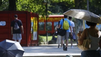 According to data released by the European Union's Copernicus Climate Change Service, last month was the third warmest July on record globally. (Bloomberg)
