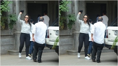 The paparazzi also spotted Kareena and Saif Ali Khan's son Jeh with them. The couple had welcomed their second son in February this year. They have another four-year-old son Taimur Ali Khan. (Varinder Chawla)