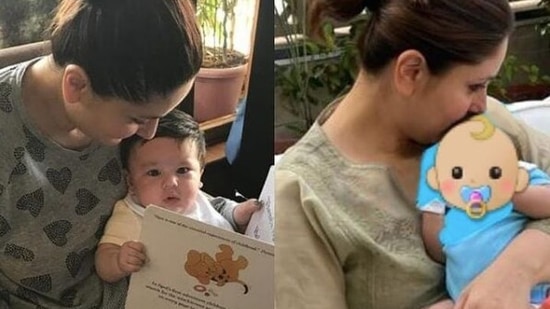 Kareena Kapoor recreates the same pose with Taimur and Jeh.