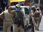 Jammu and Kashmir Police personnel in Srinagar. Representational image.(ANI) Jammu and Kashmir Police personnel in Srinagar. Representational image.(ANI)