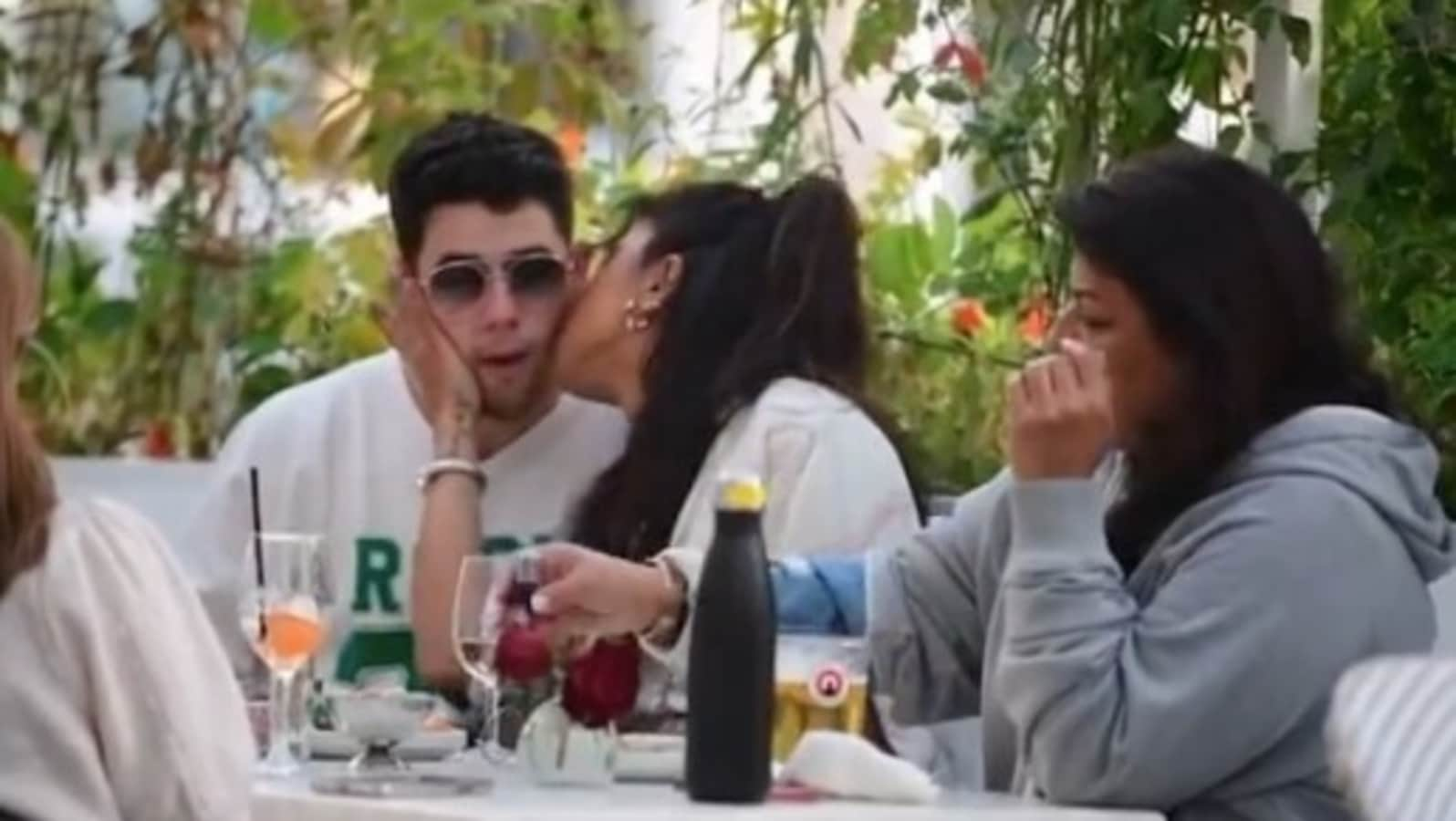 Priyanka Chopra and Nick Jonas can't keep their hands off each other at London restaurant, watch