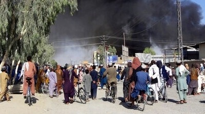 Plumes of smoke rise into the sky after fighting between the Taliban and Afghan security personnel in Kandahar, Afghanistan, southwest of Kabul. (AP Photo) Plumes of smoke rise into the sky after fighting between the Taliban and Afghan security personnel in Kandahar, Afghanistan, southwest of Kabul. (AP Photo)