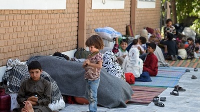 The UN and its humanitarian partners have verified that a total of 10,350 internally displaced people arrived in Kabul between July 1 and August 12 (Photo by WAKIL KOHSAR / AFP) (AFP)