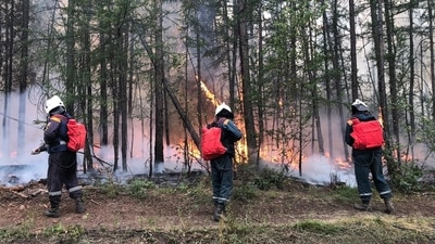 The head of a Siberian region declared Friday a non-working day and urged residents to stay at home as smoke from raging forest fires raise health concerns. (AFP) The head of a Siberian region declared Friday a non-working day and urged residents to stay at home as smoke from raging forest fires raise health concerns. (AFP)
