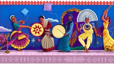 Independence Day 2021: Google doodle celebrating India's rich cultural tradition (Google Photo) Independence Day 2021: Google doodle celebrating India's rich cultural tradition (Google Photo)