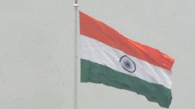 Navy hoists flag at South Goa’s Sao Jacinto island. (AFP file photo. Representative image) Navy hoists flag at South Goa’s Sao Jacinto island. (AFP file photo. Representative image)