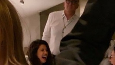 Priyanka Chopra filmed by a fan, out on a dinner date with friends. Priyanka Chopra filmed by a fan, out on a dinner date with friends.