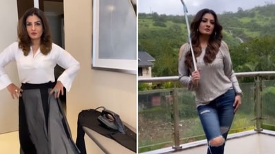 Raveena Tandon shared a video on Instagram. Raveena Tandon shared a video on Instagram.