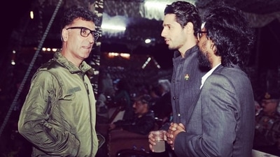 Vishal Batra with Sidharth Malhotra and Shershaah director Vishnu Varadhan. Vishal Batra with Sidharth Malhotra and Shershaah director Vishnu Varadhan.