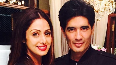 late actor Sridevi with Manish Malhotra.