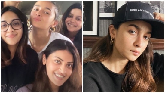 Alia Bhatt along with Anushka Ranjan, Shaheen Bhatt and Akansha Ranjan. Alia Bhatt along with Anushka Ranjan, Shaheen Bhatt and Akansha Ranjan.