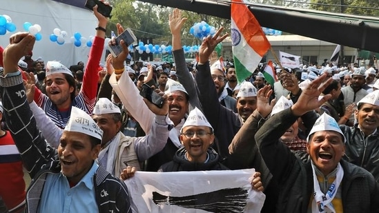 Supporters of the Aam Aadmi Party (AAP) (File Photo / REUTERS)