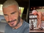 Shirtless David Beckham flaunts athletic prowess with ab wheel rollouts at Miami gym