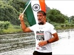 Milind Soman marks 75th Independence Day with highway run after 8 months(Instagram/milindrunning)