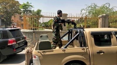 As Taliban fighters began entering Kabul on Sunday afternoon as part of their lightning blitz against the government-controlled areas, Indian authorities scrambled to ensure the safety of hundreds of diplomats and citizens still in Afghanistan. REUTERS/Stringer (REUTERS)