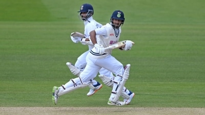 Chetashwar Pujara and Ajinkya Rahane in action during the 4th day of the Second Test match between India and England at Lord's Chetashwar Pujara and Ajinkya Rahane in action during the 4th day of the Second Test match between India and England at Lord's