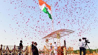 As is the right of the head of the government, PM Modi sought to highlight the improvement in governance in the past seven years, with a focus on welfare delivery (HT Photo) As is the right of the head of the government, PM Modi sought to highlight the improvement in governance in the past seven years, with a focus on welfare delivery (HT Photo)