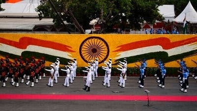 Soldiers from the armed forces march during Independence Day celebrations at the Red Fort in New Delhi on August 15. (AP) Soldiers from the armed forces march during Independence Day celebrations at the Red Fort in New Delhi on August 15. (AP)