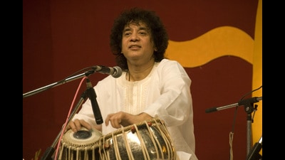 For the second segment of the lecture, tabla maestro Zakir Hussain (above) and musician TM Krishna will engage in a fireside chat talking about the course of music For the second segment of the lecture, tabla maestro Zakir Hussain (above) and musician TM Krishna will engage in a fireside chat talking about the course of music