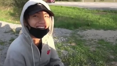 BTS singer V during Bon Voyage 1.&nbsp;