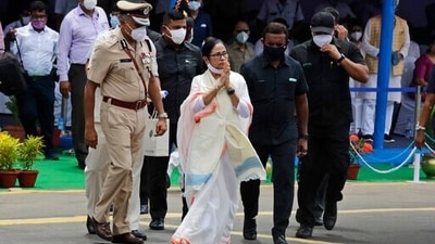 Mamata Banerjee, Chief Minister of West Bengal state, greets the audience during Independence Day parade in Kolkata on August 15. (AP) Mamata Banerjee, Chief Minister of West Bengal state, greets the audience during Independence Day parade in Kolkata on August 15. (AP)