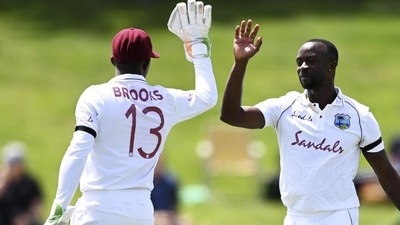 jWest Indies Kemar Roach. (AP) jWest Indies Kemar Roach. (AP)