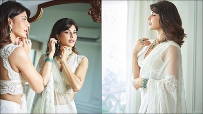 Jacqueline Fernandez rings in India’s Independence Day in ultra-glamorous white saree (Instagram/jacquelinef143)